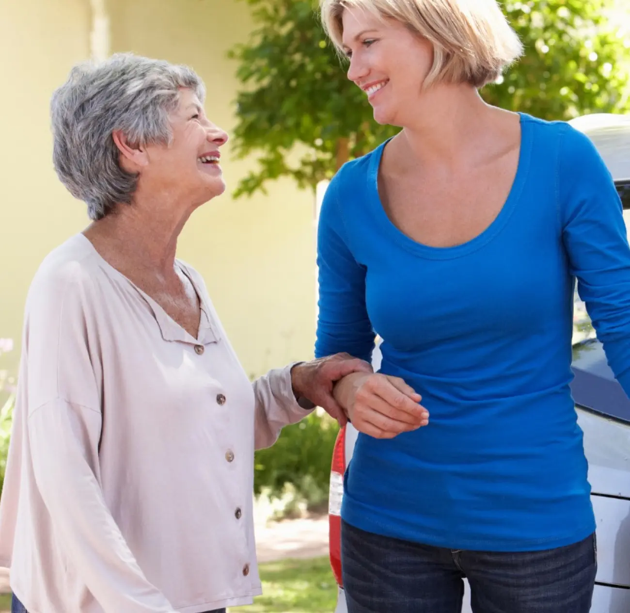 Two ladies talking