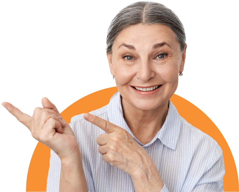 Happy old woman